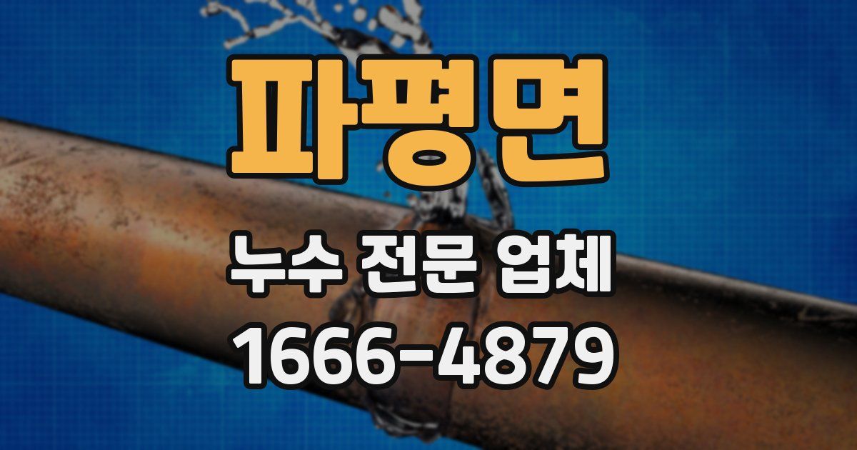 파평면 누수 전문 업체