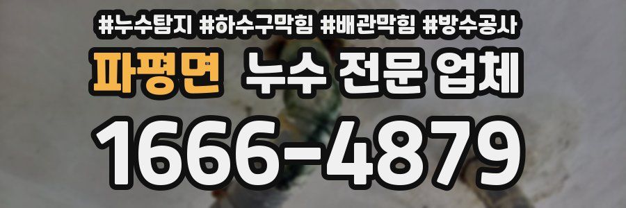파평면 누수 전문 업체