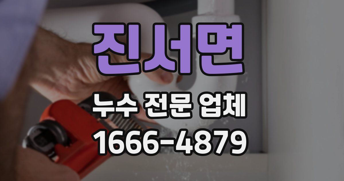 진서면 누수 전문 업체