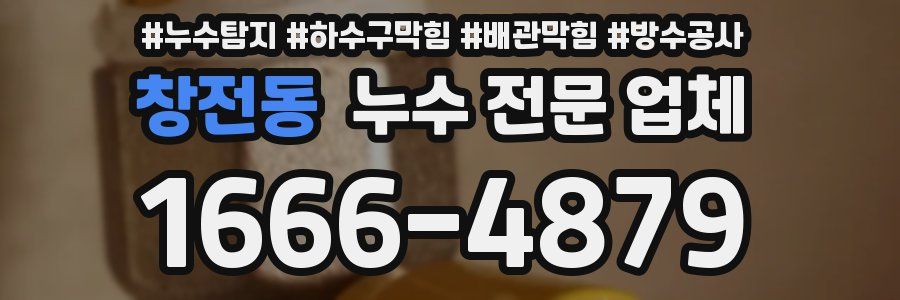 창전동 누수 전문 업체