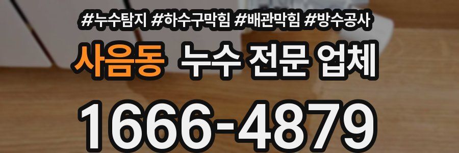 사음동 누수 전문 업체