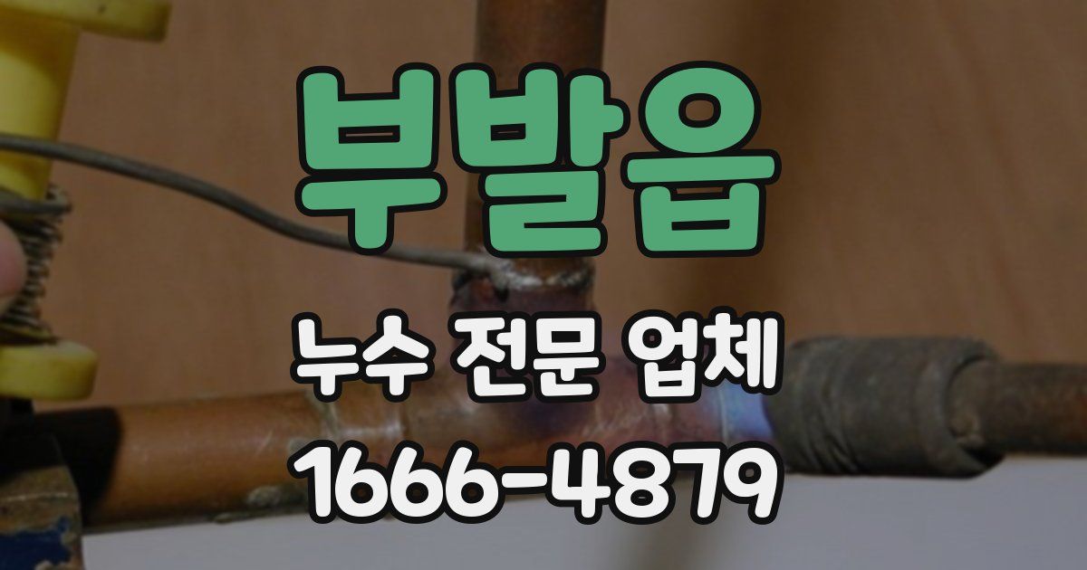 부발읍 누수 전문 업체