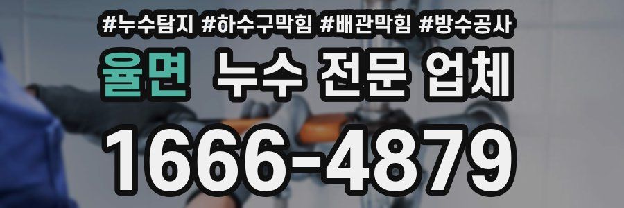 율면 누수 전문 업체
