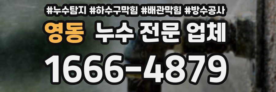 영동 누수 전문 업체