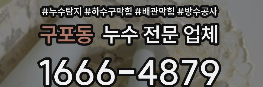 구포동 누수 전문 업체