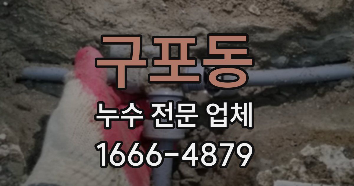 구포동 누수 전문 업체