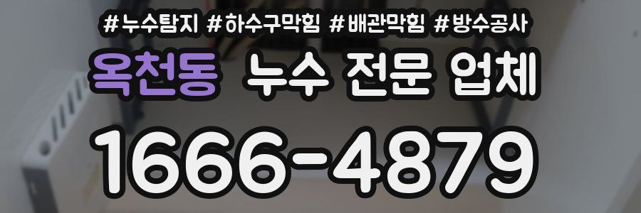 옥천동 누수 전문 업체