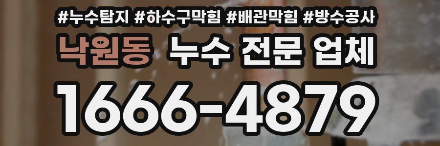 낙원동 누수 전문 업체