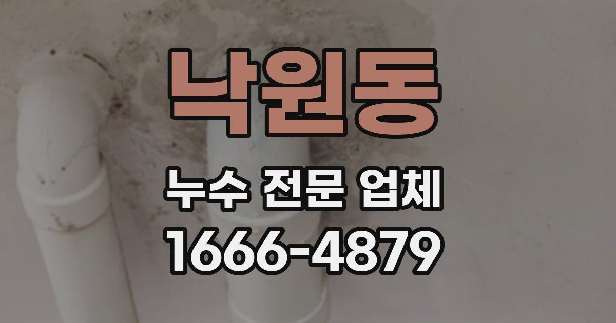 낙원동 누수 전문 업체