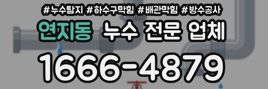 연지동 누수 전문 업체