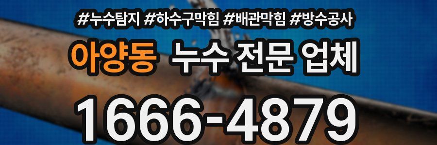 아양동 누수 전문 업체
