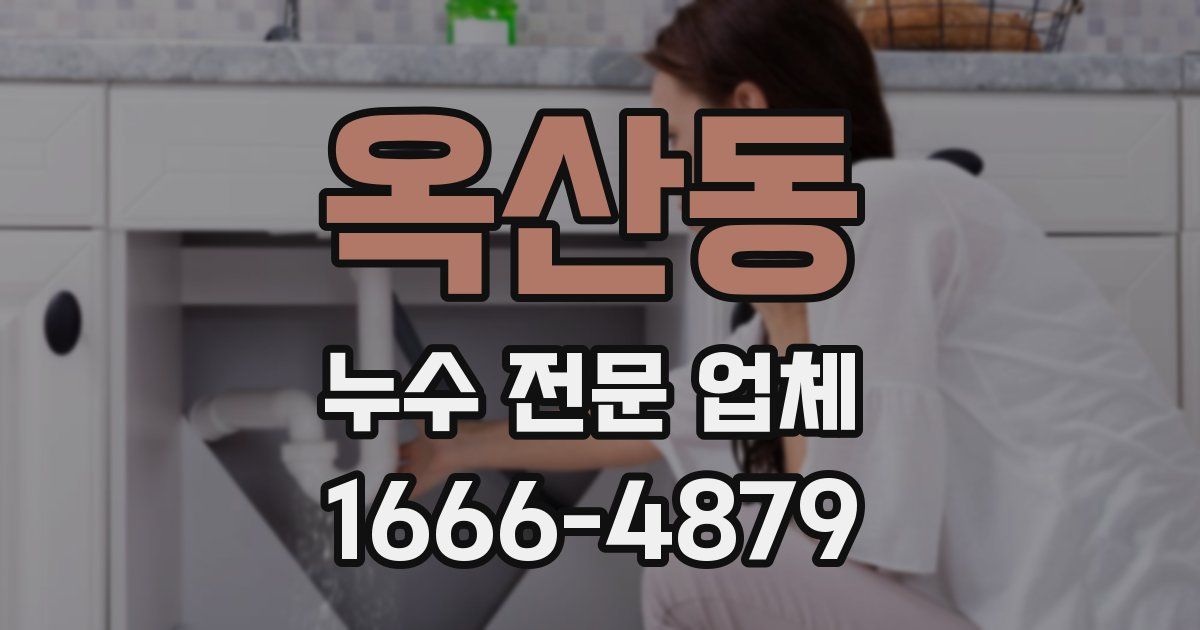 옥산동 누수 전문 업체