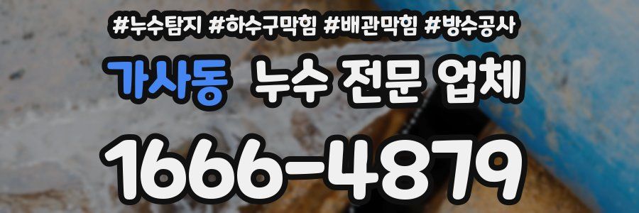 가사동 누수 전문 업체