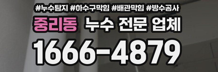 중리동 누수 전문 업체