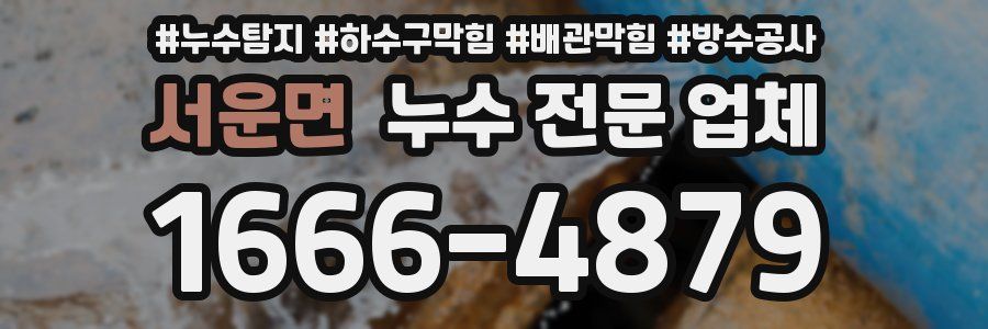 서운면 누수 전문 업체