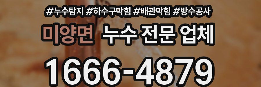 미양면 누수 전문 업체