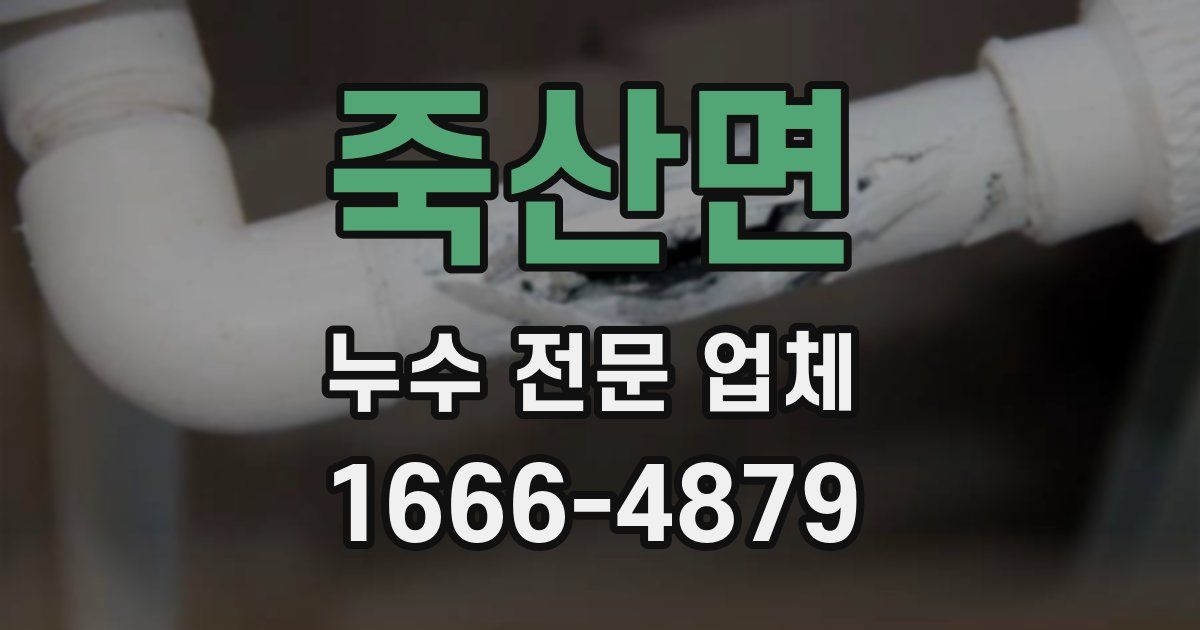 죽산면 누수 전문 업체
