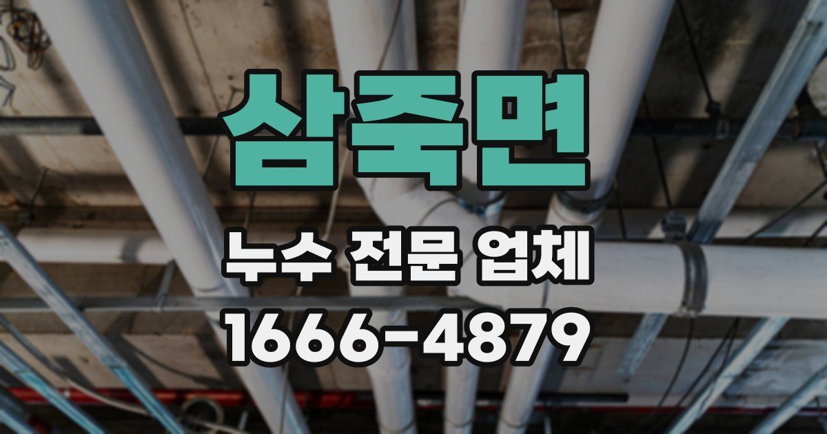 삼죽면 누수 전문 업체