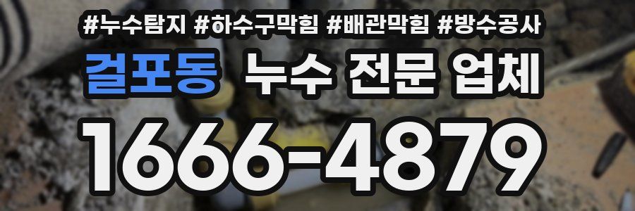걸포동 누수 전문 업체