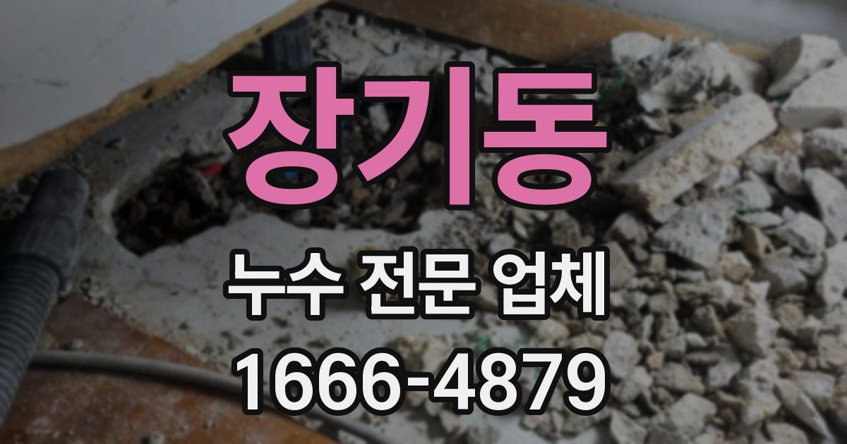 장기동 누수 전문 업체