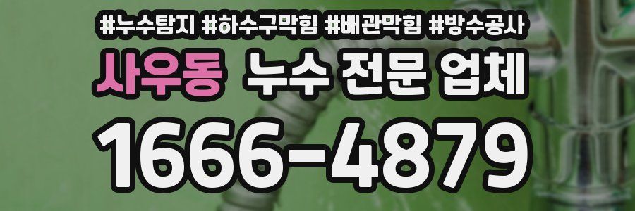 사우동 누수 전문 업체