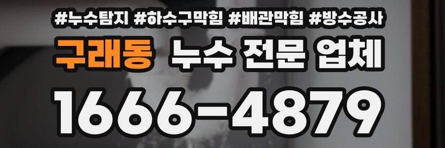 구래동 누수 전문 업체