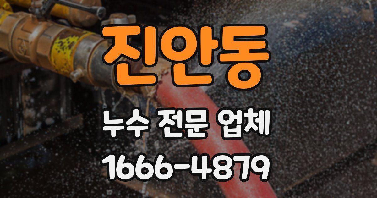 진안동 누수 전문 업체