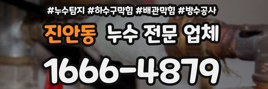 진안동 누수 전문 업체