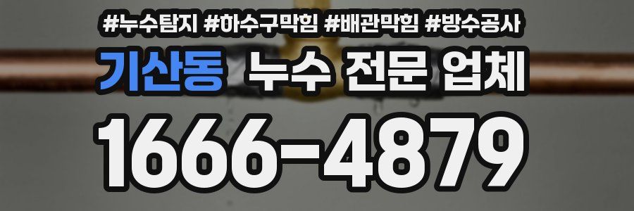 기산동 누수 전문 업체