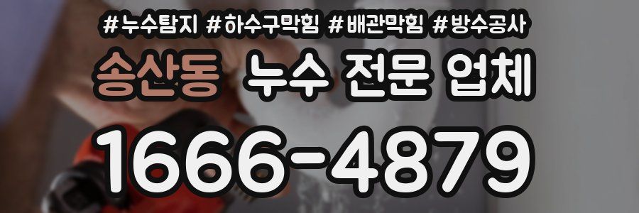 송산동 누수 전문 업체