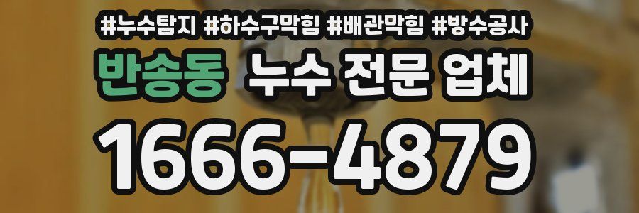 반송동 누수 전문 업체
