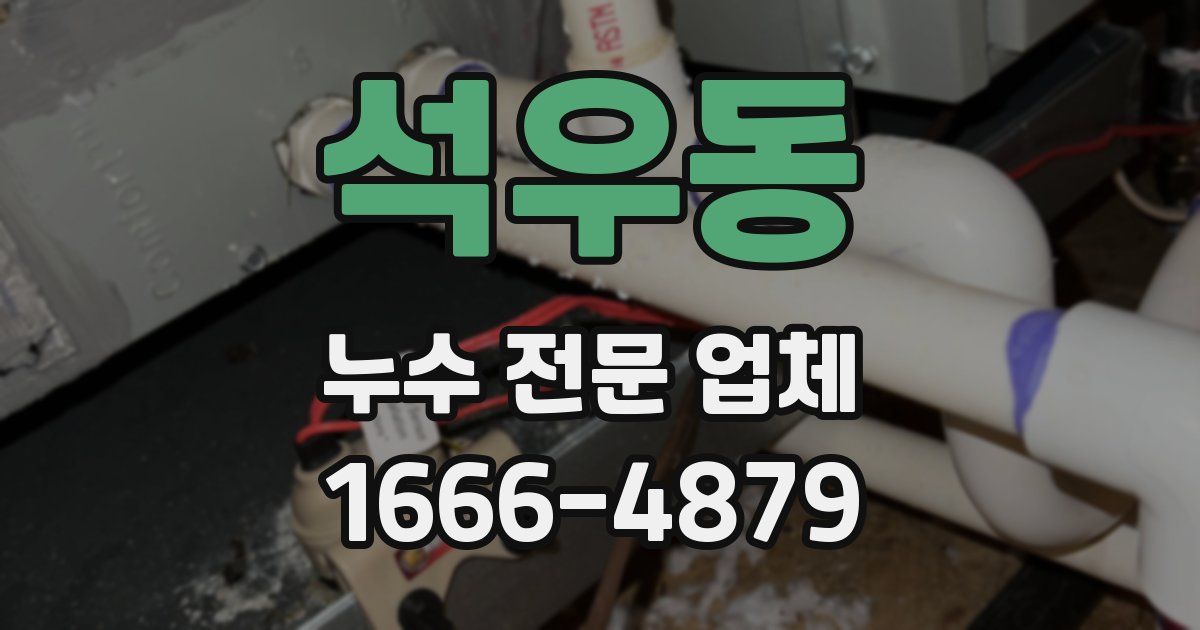 석우동 누수 전문 업체