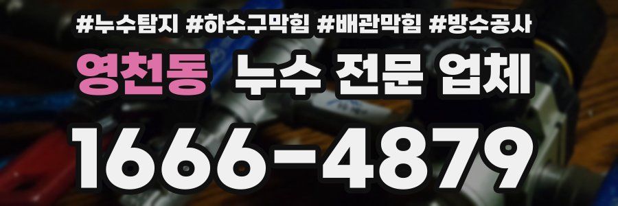 영천동 누수 전문 업체