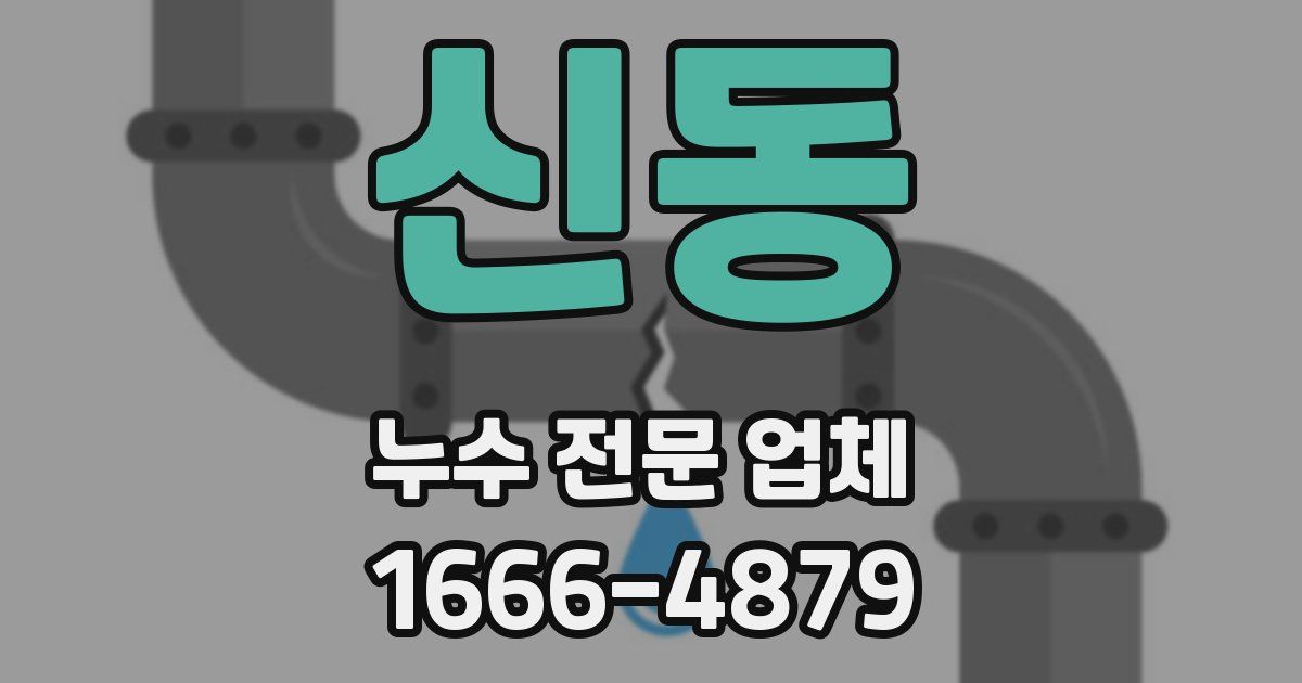 신동 누수 전문 업체