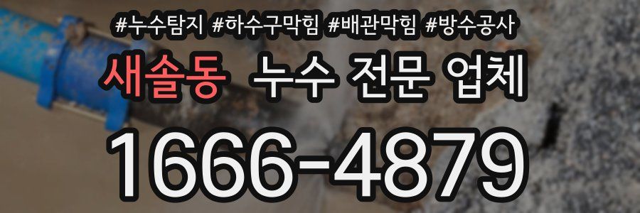 새솔동 누수 전문 업체
