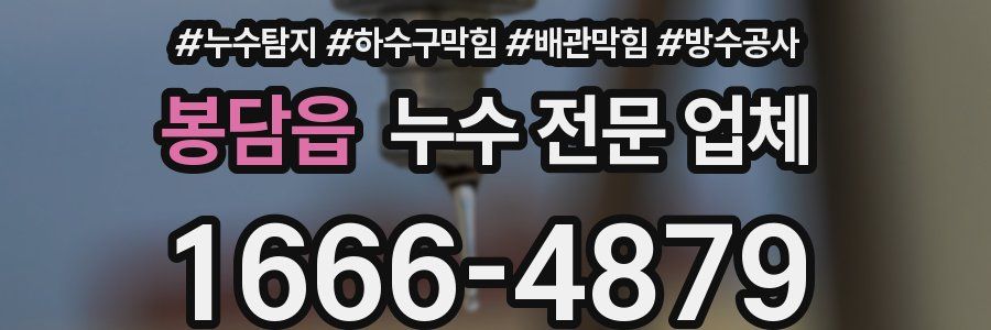 봉담읍 누수 전문 업체