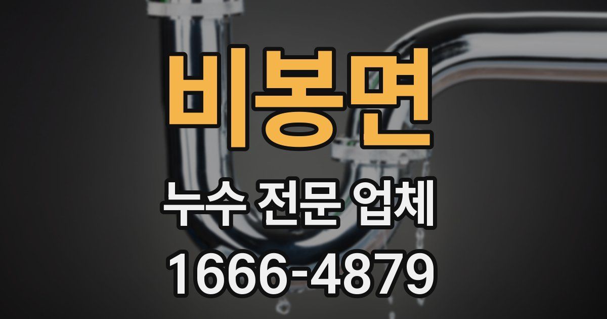 비봉면 누수 전문 업체
