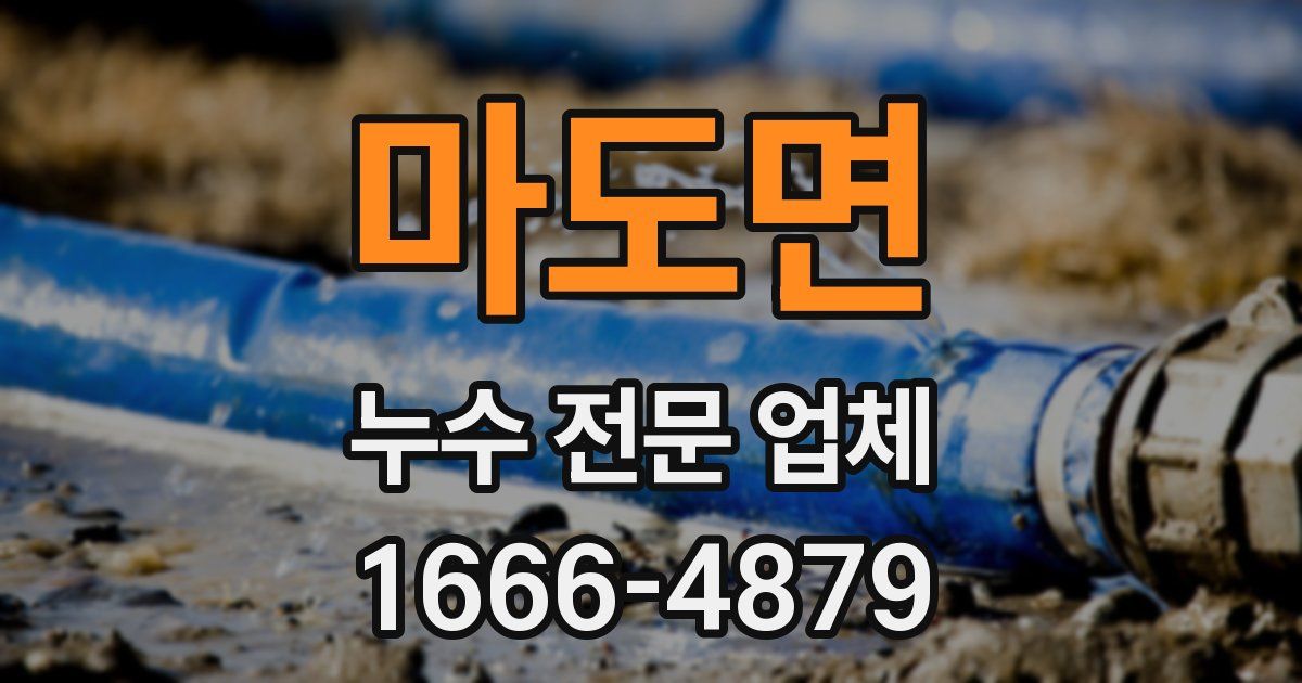 마도면 누수 전문 업체