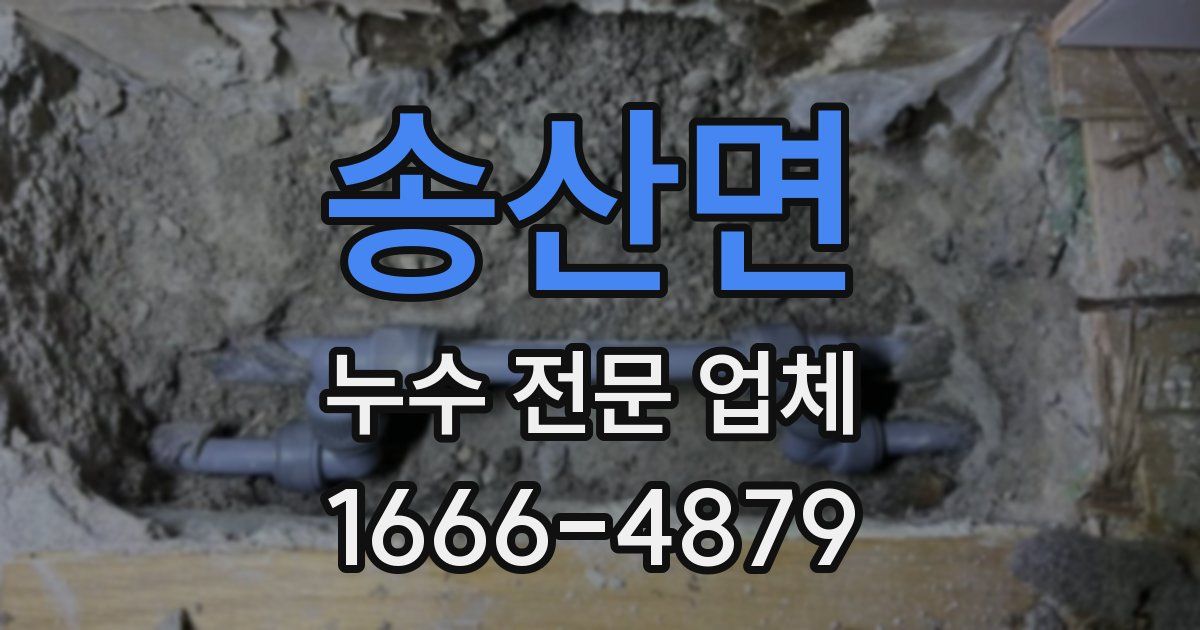 송산면 누수 전문 업체