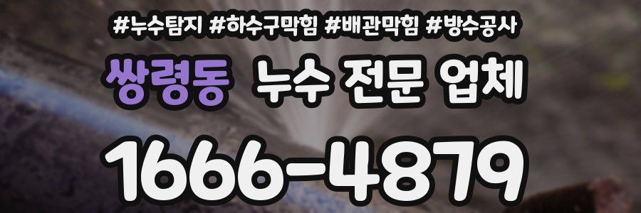 쌍령동 누수 전문 업체