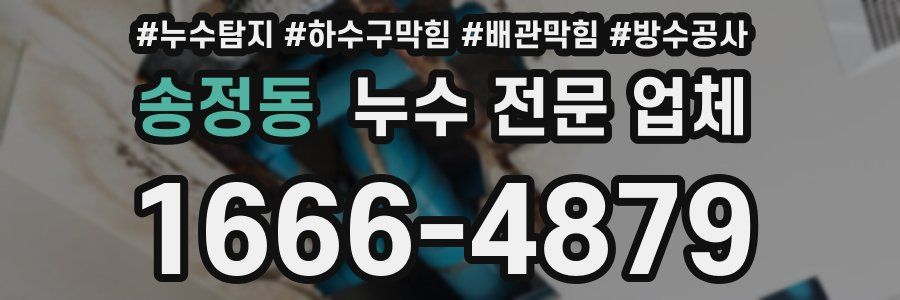 송정동 누수 전문 업체