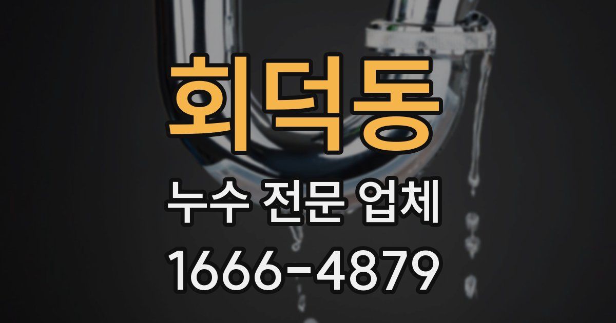 회덕동 누수 전문 업체