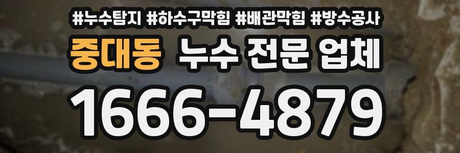 중대동 누수 전문 업체