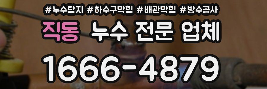 직동 누수 전문 업체