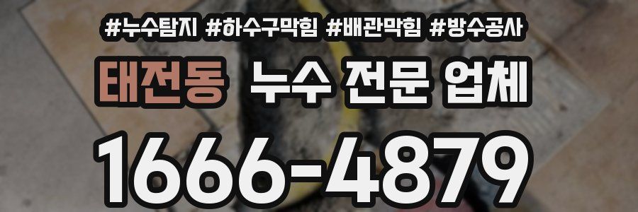 태전동 누수 전문 업체