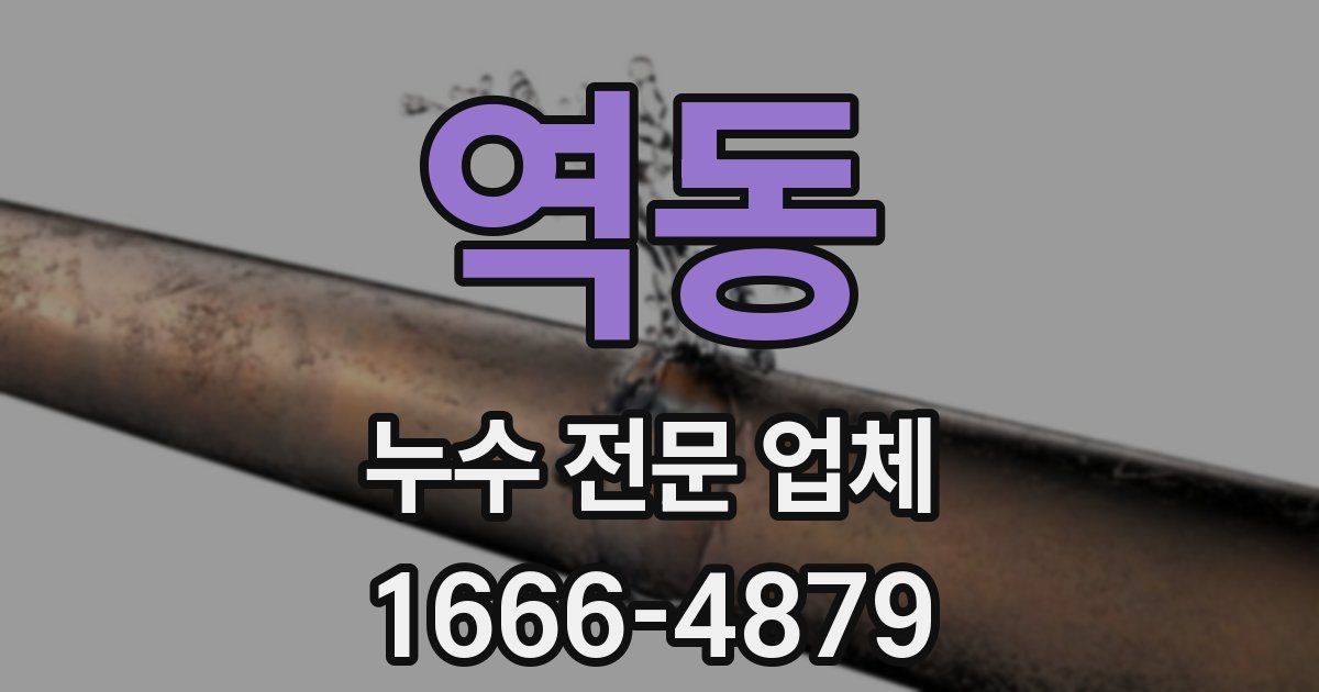 역동 누수 전문 업체