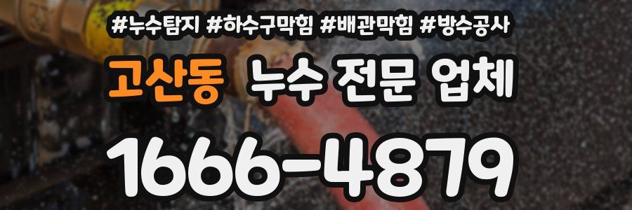 고산동 누수 전문 업체