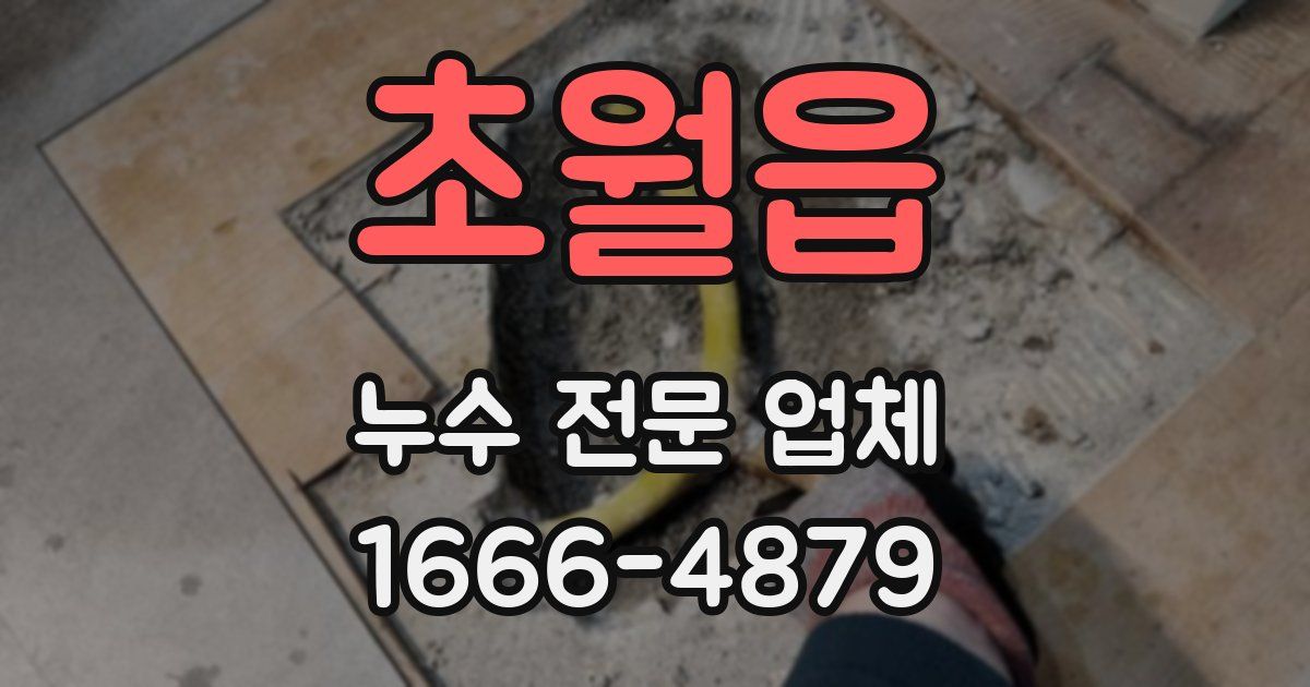 초월읍 누수 전문 업체