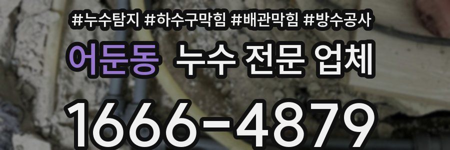 어둔동 누수 전문 업체
