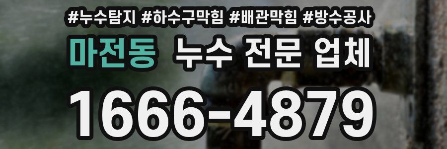 마전동 누수 전문 업체